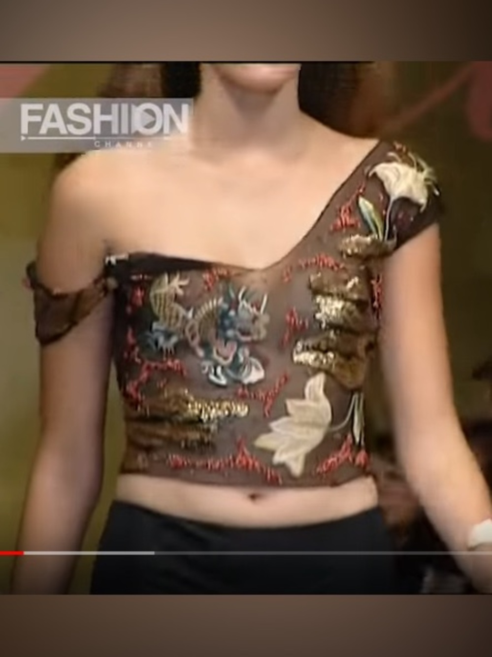 Blumarine SS2000 Runway Sequin Bead Embellished Dragon Embroidered IT40 - Picture 5 of 5
